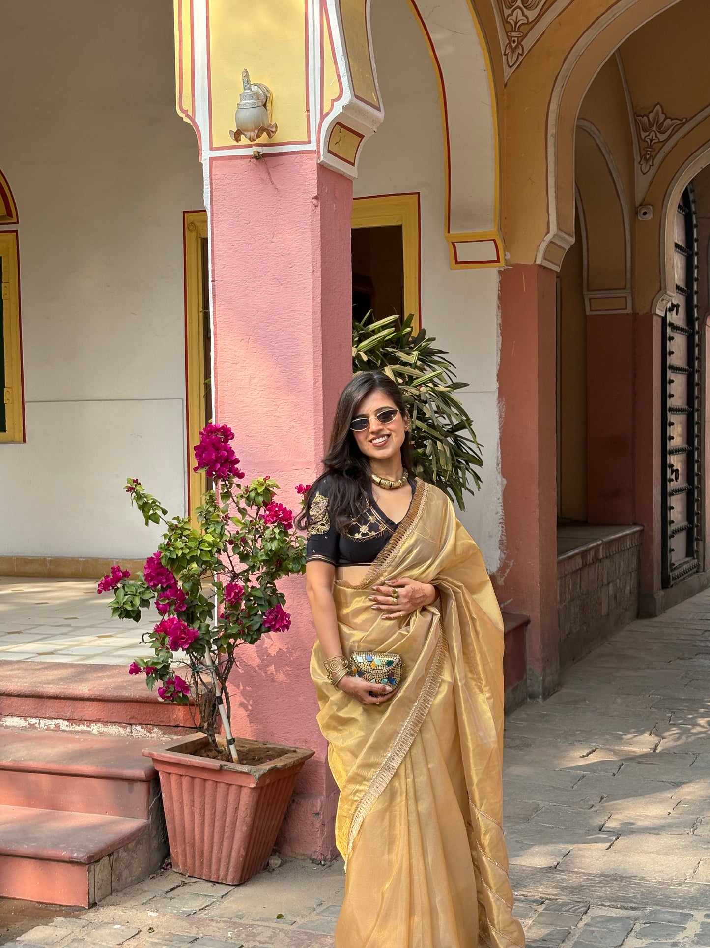 Antique tissue saree