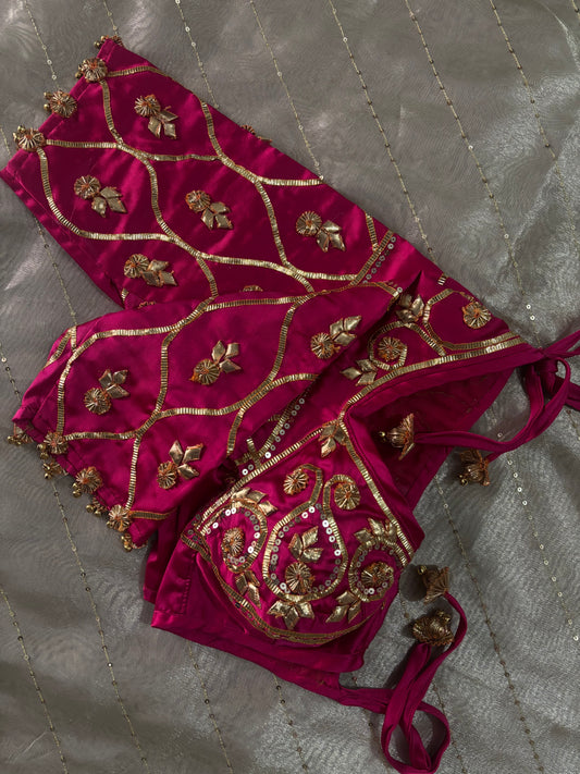GHUGHROO AANGII – Bridal Handcrafted Bamberg Satin Blouse