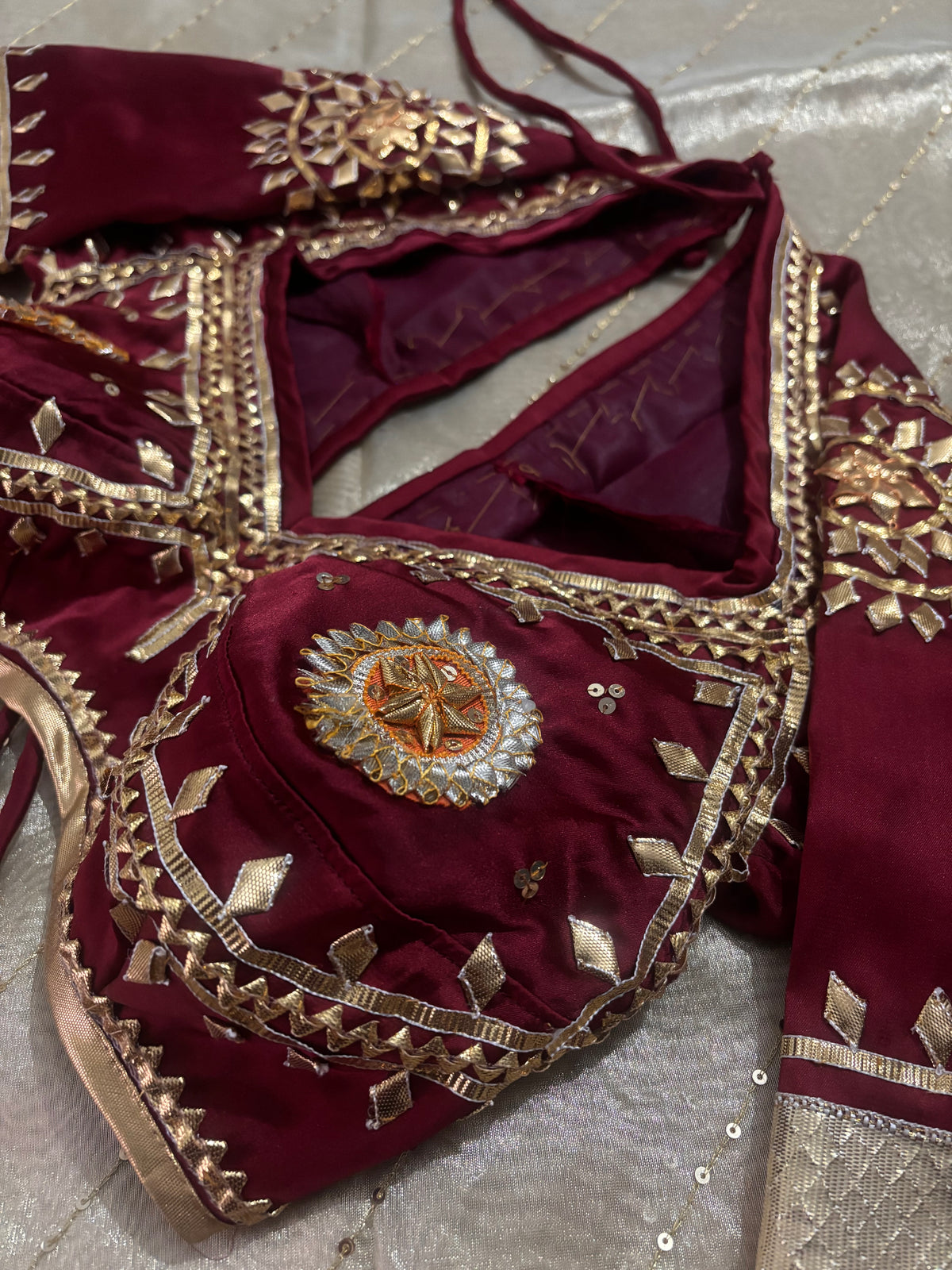 SUHAAG AANGII – Bridal Handcrafted Bamberg Satin Blouse