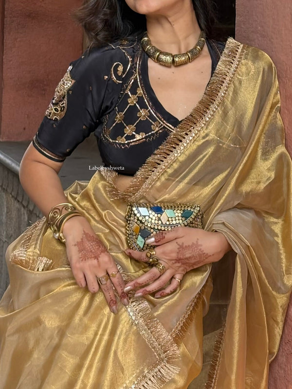Antique tissue saree