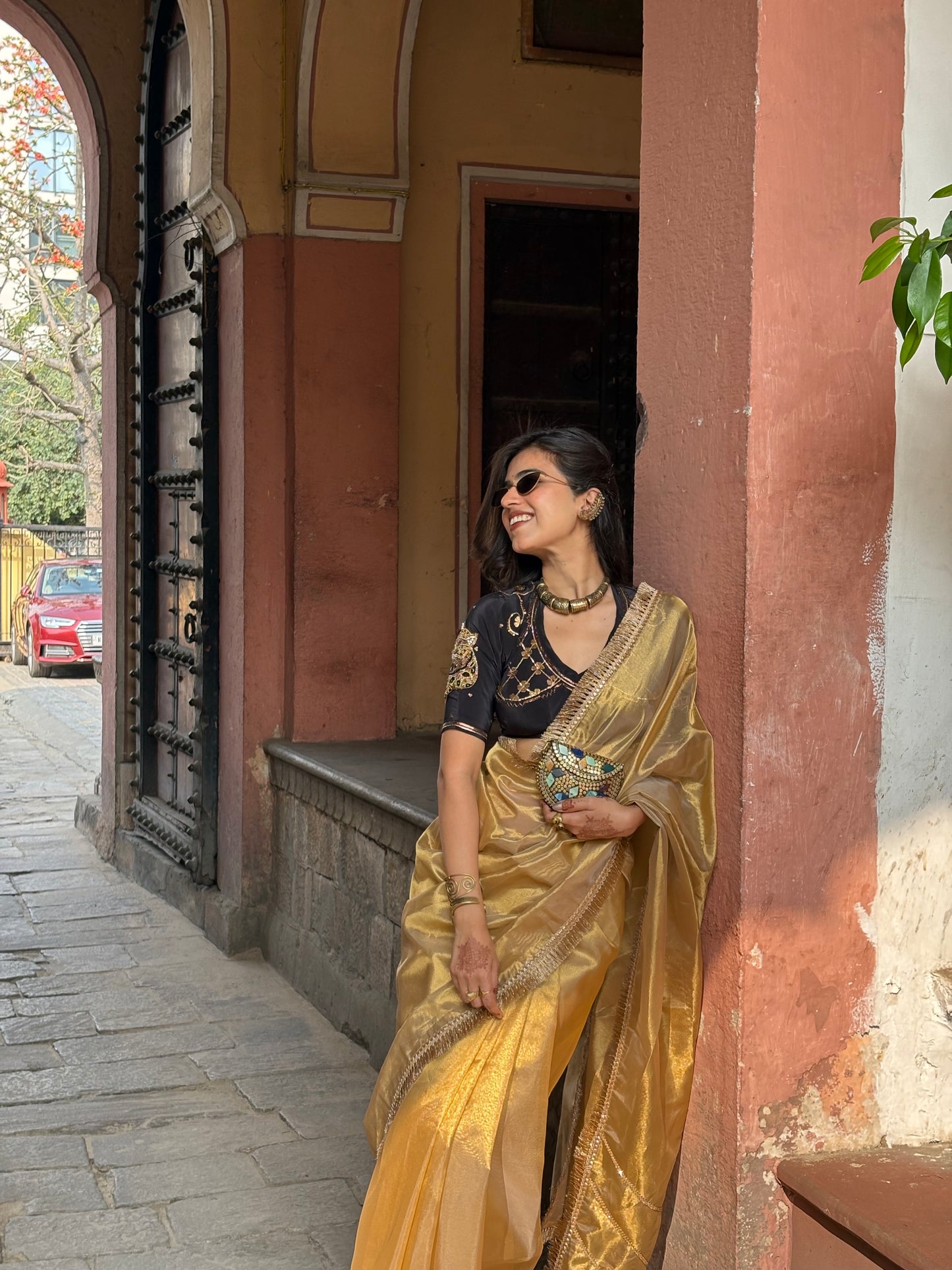 Antique tissue saree