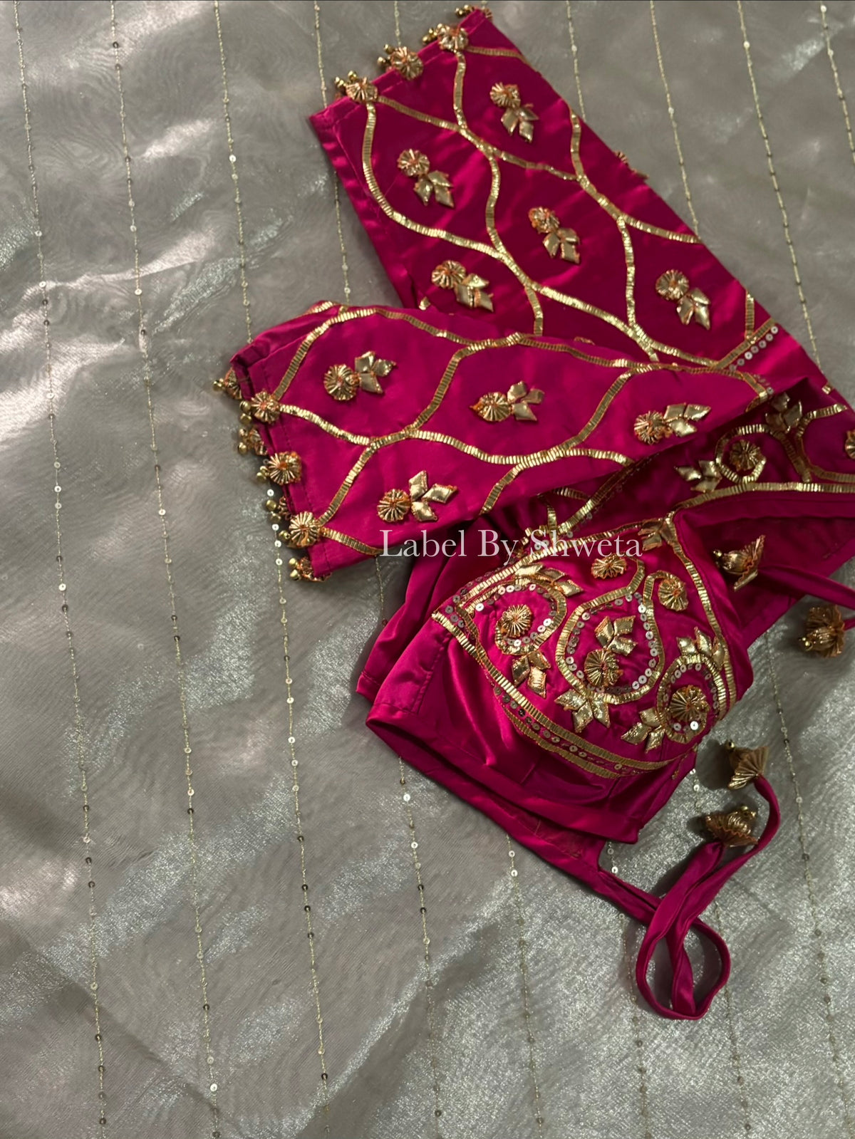 GHUGHROO AANGII – Bridal Handcrafted Bamberg Satin Blouse