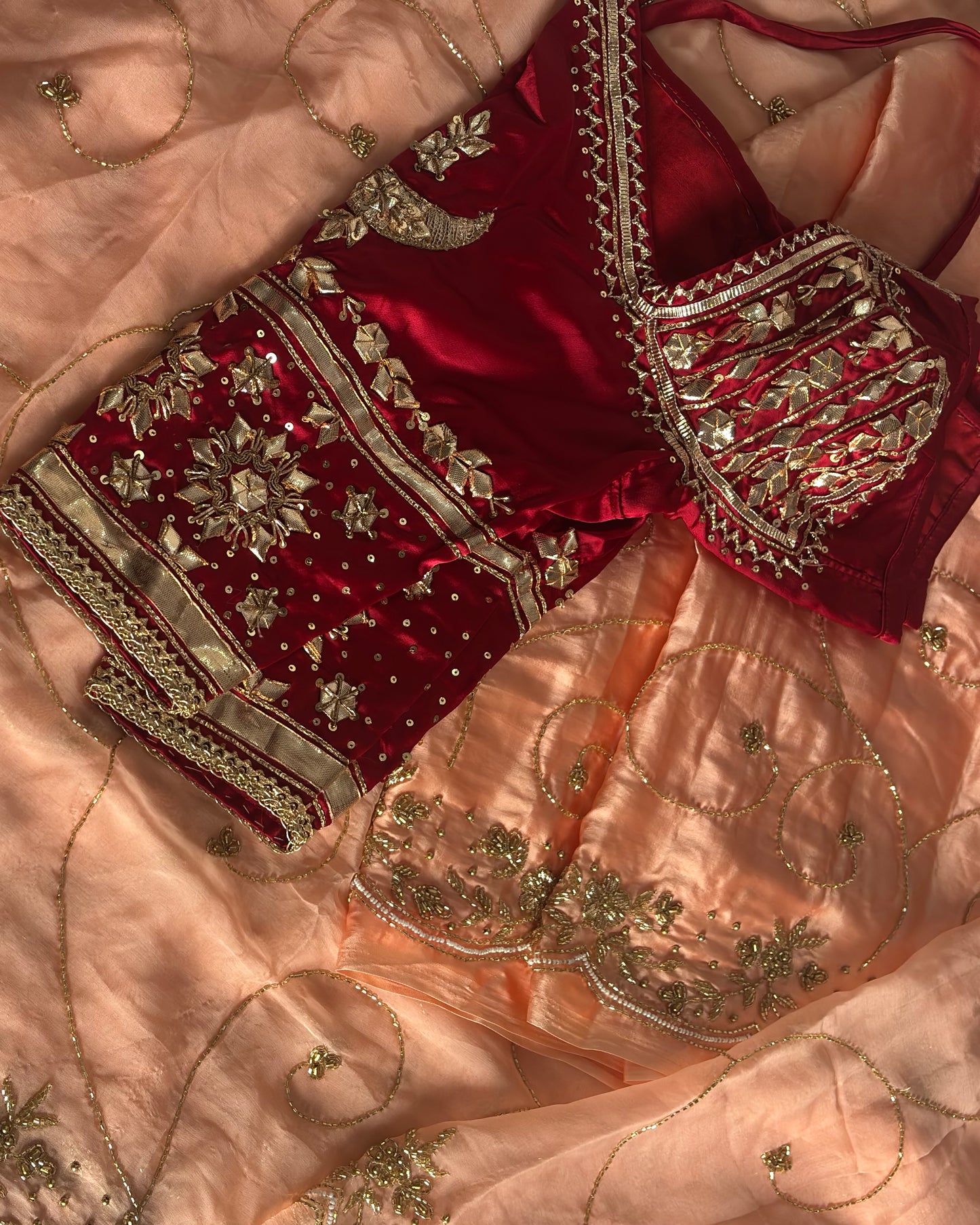 BRIDAL CHAAND AANGII – Bridal Handcrafted Bamberg Satin Blouse