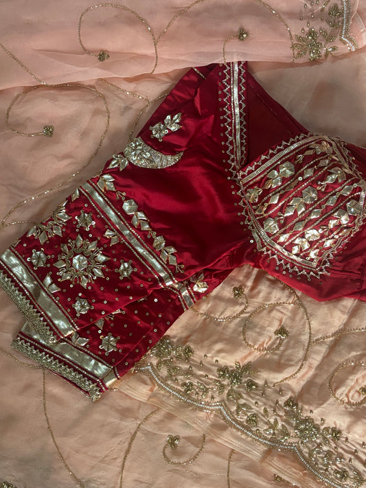 BRIDAL CHAAND AANGII – Bridal Handcrafted Bamberg Satin Blouse